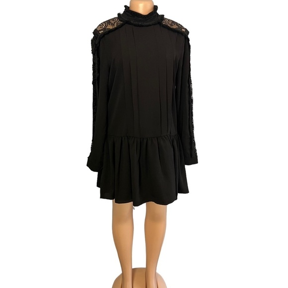 Endless Rose High Neck Black Lace Dress - Picture 8 of 9